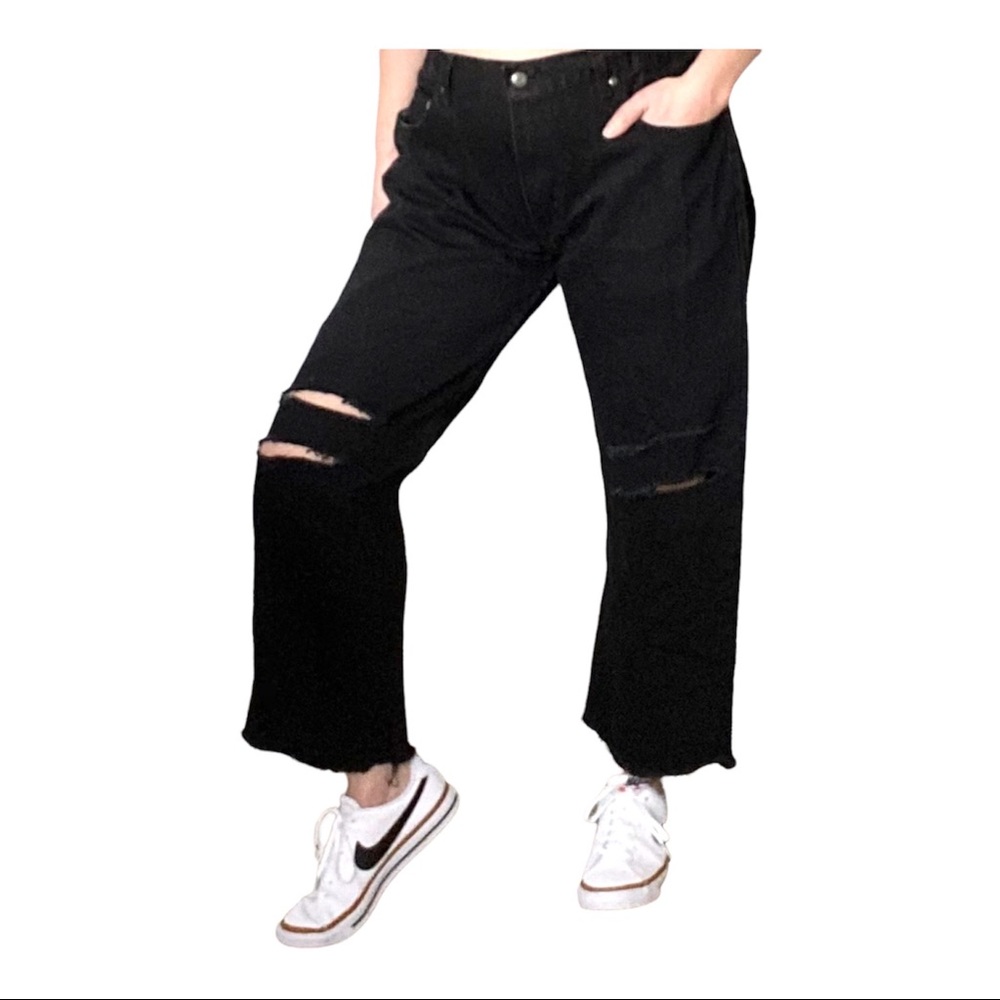 Reworked George jeans in black, size M or L